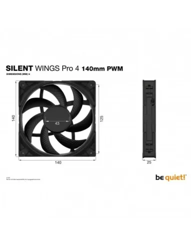 Be Quiet! Silent Wings 4 PWM Ventilador 140mm