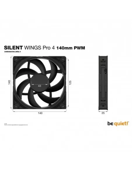 Be Quiet! Silent Wings 4 PWM Ventilador 140mm