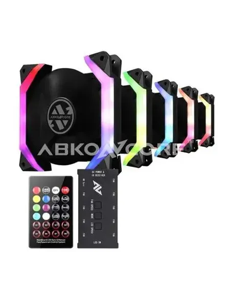 Abkoncore Spectrum Sync Pack 5 Ventiladores 120mm + Control HUB Blanco RGB