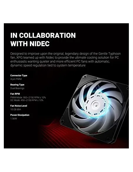 Adata XPG Vento Pro 120 PWM Ventilador Suplementario 120mm