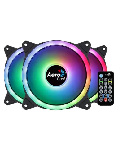 Aerocool DUO12 PRO ARGB Pack 3 Ventiladores 120mm