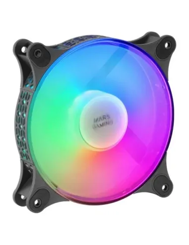Mars Gaming MFDUO Pack 2 Ventiladores Suplementarios FRGB Rainbow 120mm Negros
