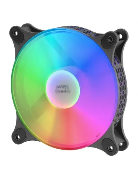Mars Gaming MFDUO Pack 2 Ventiladores Suplementarios FRGB Rainbow 120mm Negros