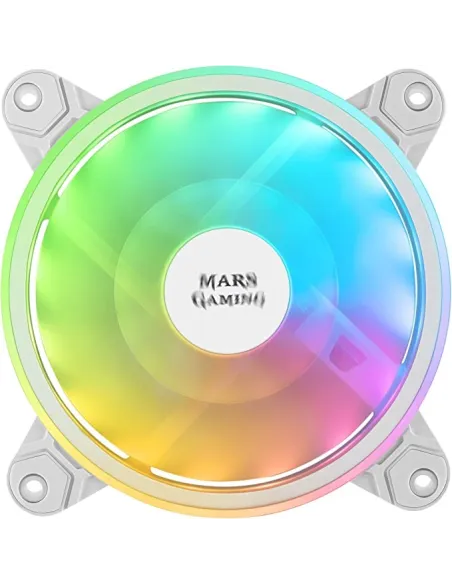 Mars Gaming MFX Pack 3 Ventiladores ARGB Dual 120mm Blancos + Mando RF Blanco
