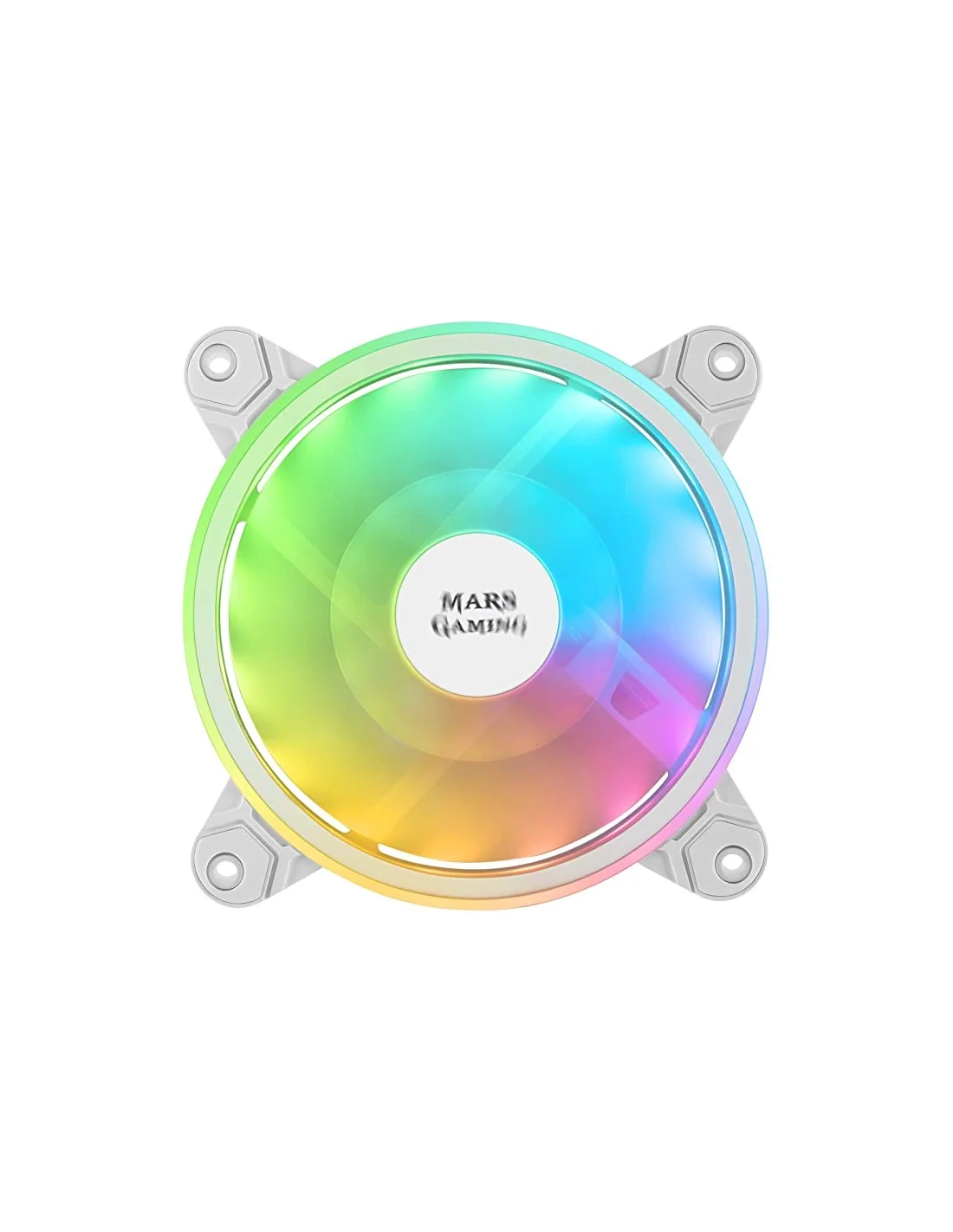 Mars Gaming MFX Pack 3 Ventiladores ARGB Dual 120mm Blancos + Mando RF Blanco