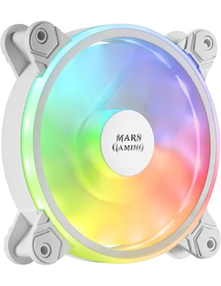 Mars Gaming MFX Pack 3 Ventiladores ARGB Dual 120mm Blancos + Mando RF Blanco