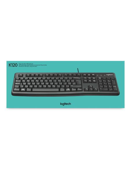 Logitech K120 Teclado USB con Layout Inglés Negro