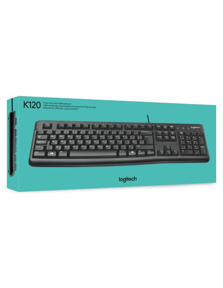 Logitech K120 Teclado USB con Layout Inglés Negro