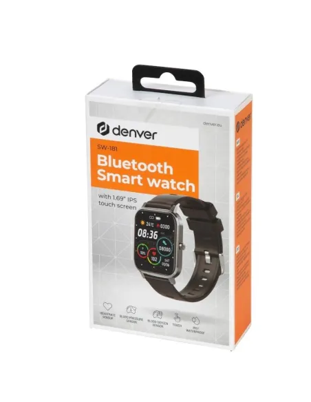 Denver SW-181 Smartwatch IP67 Bluetooth Negro