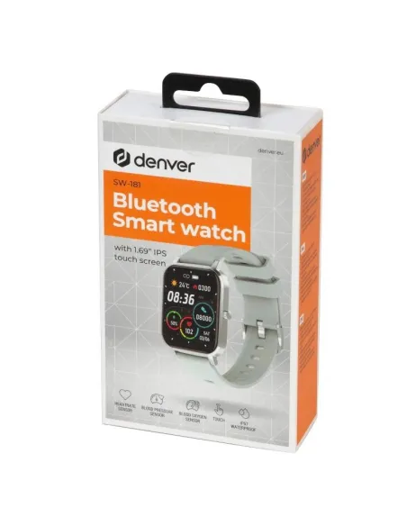 Denver SW-181 Smartwatch IP67 Bluetooth Gris