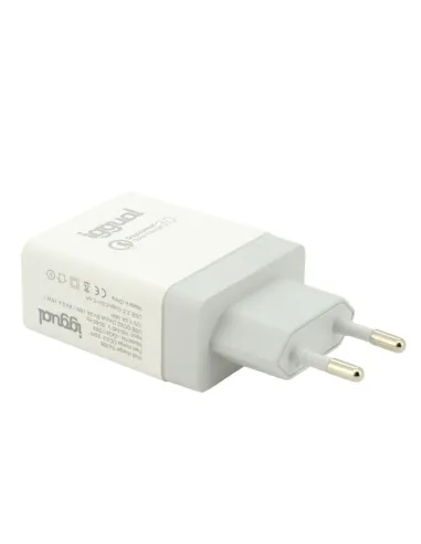 iggual Cargador 2xUSB de Carga Rápida QC3.0 30W