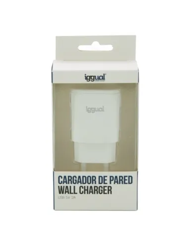 iggual Cargador de Pared 1xUSB 5V/2A (10W)