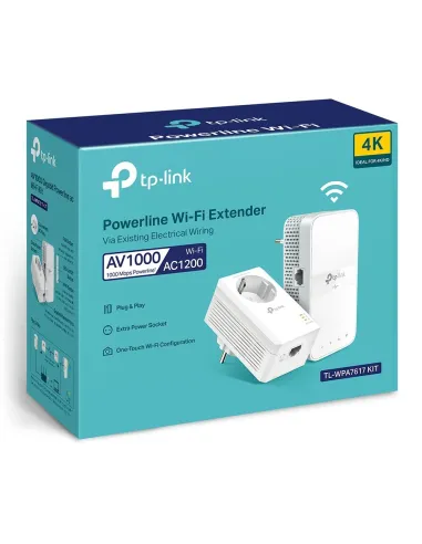 TP-Link TL-WPA7617 KIT PLC Powerline Red Eléctrica AV1000 + WiFi AC1200 Con Puerto Gigabit