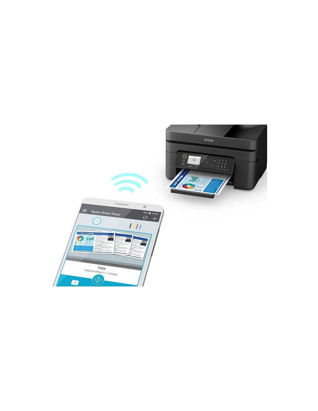 Epson WorkForce WF-2950DWF Impresora Multifunción Color Fax WiFi