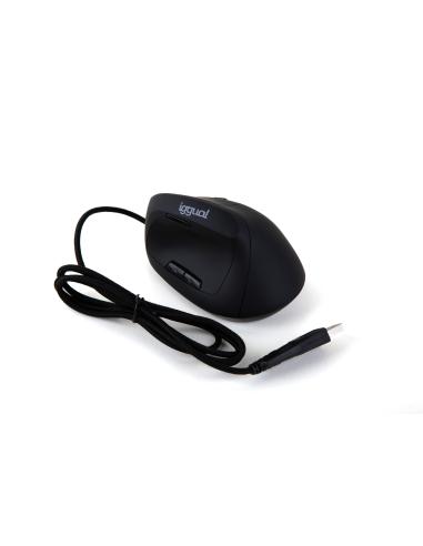 iggual IGG318386 Ratón Ergonómico 2400DPI Negro
