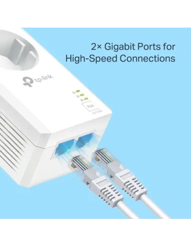 TP-Link TL-PA7027P KIT PLC Powerline Red Eléctrica AV1000 Gigabit con 2 Puertos Gigabit
