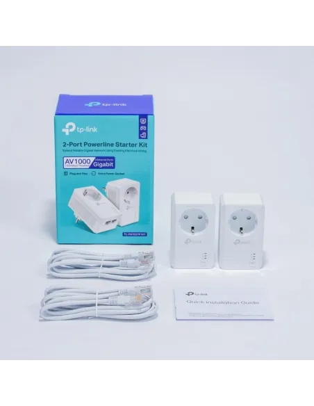 TP-Link TL-PA7027P KIT PLC Powerline Red Eléctrica AV1000 Gigabit con 2 Puertos Gigabit