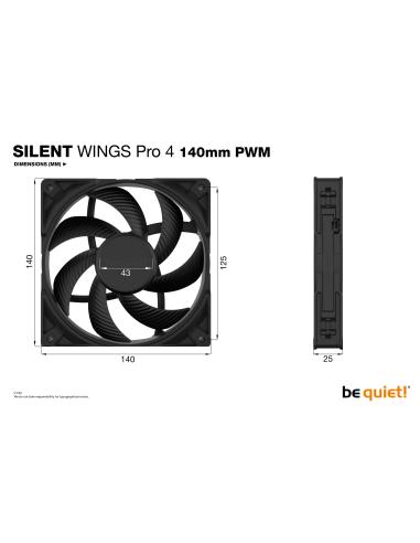 Be Quiet ! Silent Wings Pro 4 Ventilador 140mm Negro