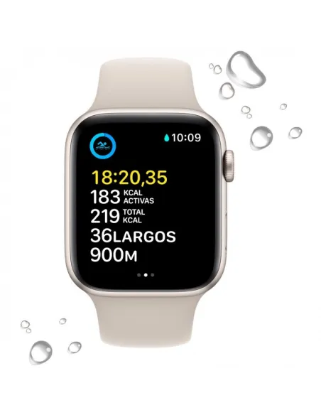 Apple Watch SE GPS 2ª Generación 44mm Aluminio Starlight con Correa Sport Beige