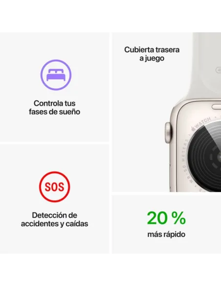 Apple Watch MNJX3TY/A SE Aluminio Starlight Correa Sport Beige