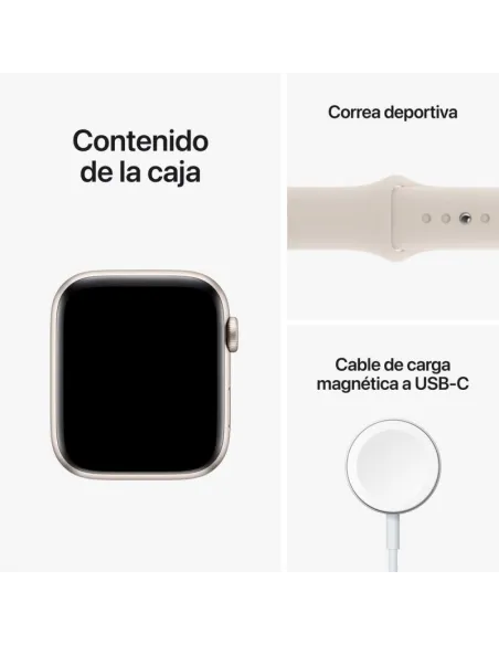 Apple Watch MNJX3TY/A SE Aluminio Starlight Correa Sport Beige