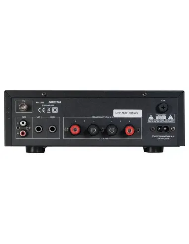 Fonestar AS-1515 Amplificador Estéreo Hi-Fi 15+15W RMS Bluetooth/USB/FM
