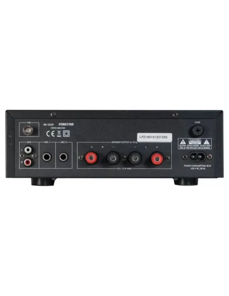 Fonestar AS-1515 Amplificador Estéreo Hi-Fi 15+15W RMS Bluetooth/USB/FM