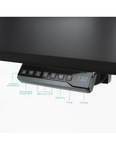 TooQ TQESSD01-BK Mesa de Escritorio Eléctrica Ajustable Negra