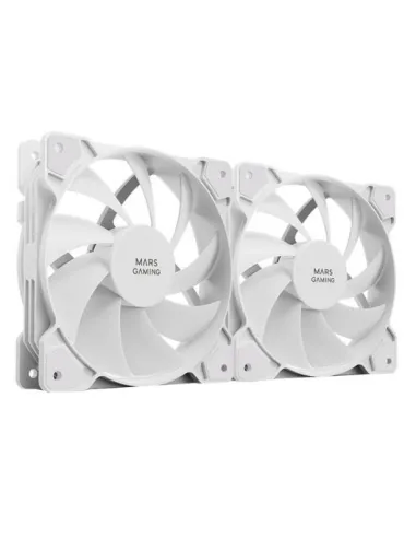 Mars Gaming MFPROX2W Set de 2 Ventiladores 120mm Blancos