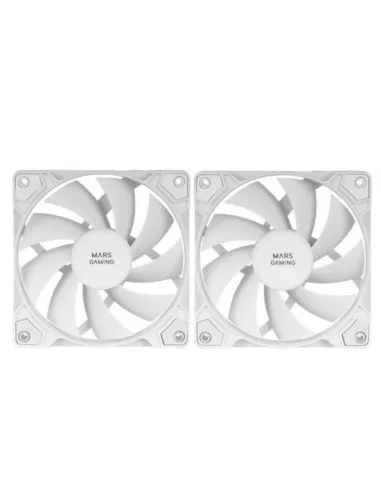 Mars Gaming MFPROX2W Set de 2 Ventiladores 120mm Blancos