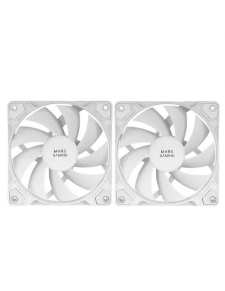 Mars Gaming MFPROX2W Set de 2 Ventiladores 120mm Blancos