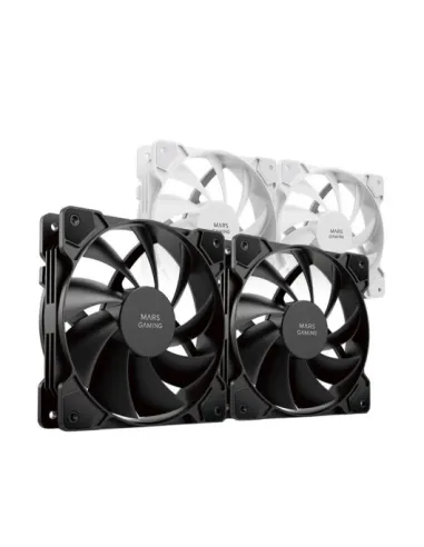 Mars Gaming MFPROX2W Set de 2 Ventiladores 120mm Blancos