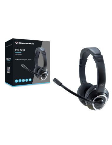 Conceptronic Polona Auriculares USB Negros