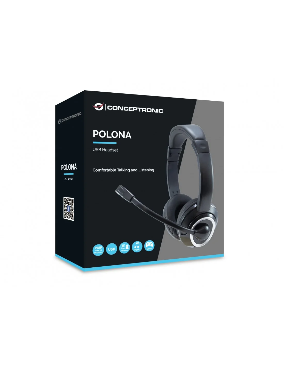 Conceptronic Polona Auriculares USB Negros