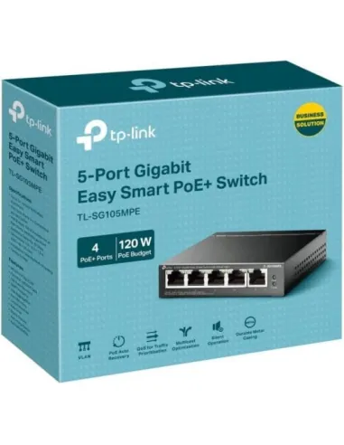 TP-Link TL-SG105MPE Switch Smart L2 5 Puertos Gigabit Ethernet 4 Puertos PoE+ 1 Gigabit