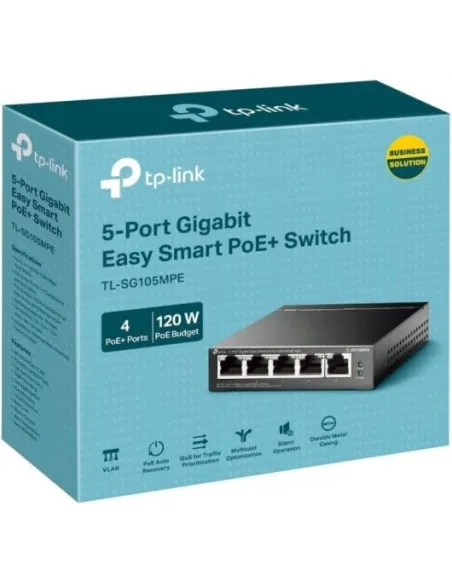 TP-Link TL-SG105MPE Switch Smart L2 5 Puertos Gigabit Ethernet 4 Puertos PoE+ 1 Gigabit