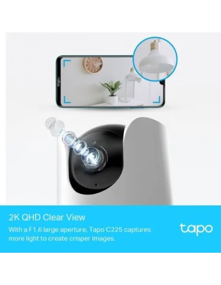 TP-Link Tapo C225 Cámara de Seguridad IP WiFi QHD 360º Visión Nocturna