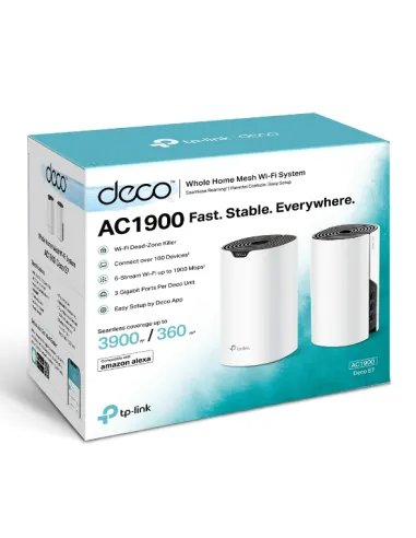 TP-Link DECO S7 Sistema Wi-Fi Mesh Inteligente Doble Banda AC1900 Pack de 2 Unidades