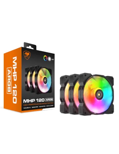 Cougar MHP 120 aRGB Pack 3 Ventilador Suplementario Negro