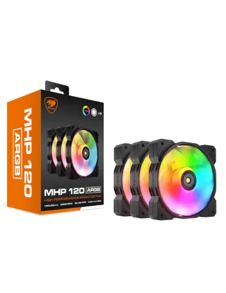 Cougar MHP 120 aRGB Pack 3 Ventilador Suplementario Negro