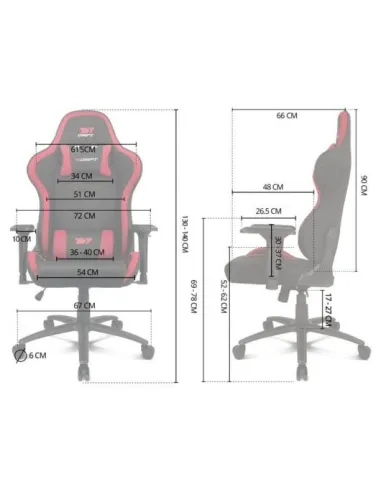 Drift DR110 Silla Gaming Negra/Roja