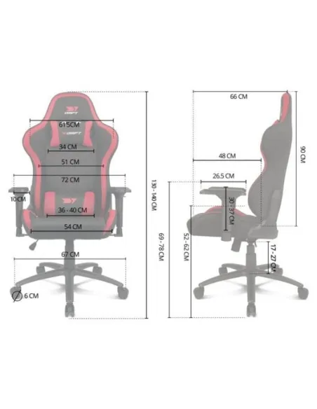 Drift DR110 Silla Gaming Negra/Roja