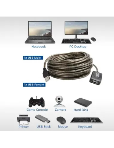 Ewent EW1013 Amplificador de Señal USB 5 Metros