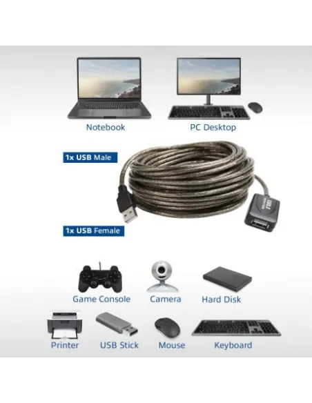Ewent EW1013 Amplificador de Señal USB 5 Metros