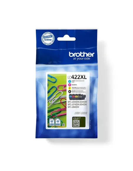 Brother LC422XL Multipack 4 Cartuchos de Tinta Negro/Cian/Magenta/Amarillo