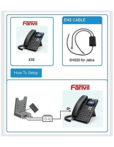 Fanvil EHS 20 Cable para Auriculares Jabra EHS