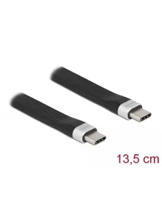 Delock 85770 Cable de Cinta Plana USB 3.2 Gen 2 FPC USB Type-C a USB Type-C™ 13,5 cm Negro-AAOAAC0147