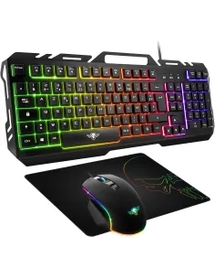 Spirit of Gamer CLS-PMK5 Kit Teclado + Ratón + Alfombrilla RGB Gaming Negro-CLS-PMK5
