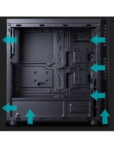 Hiditec NG-VX Cristal Templado USB 3.0 Negra