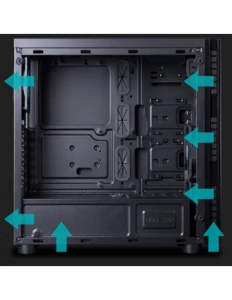 Hiditec NG-VX Cristal Templado USB 3.0 Negra